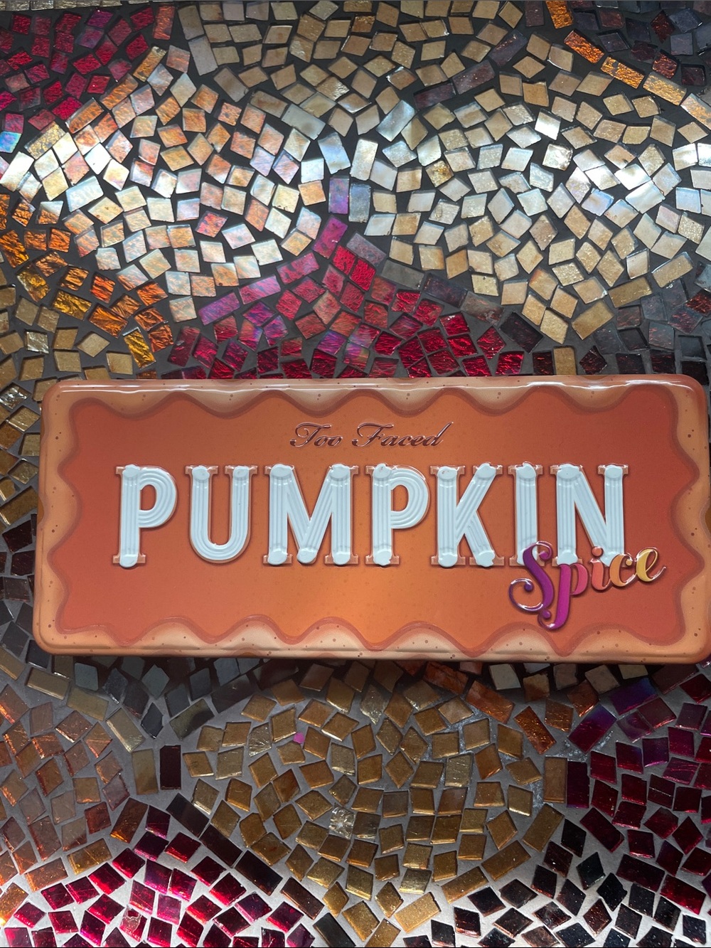 Too Faced Pumpkin Spice Eyeshadow Palette - Orange, White, Purple NEW